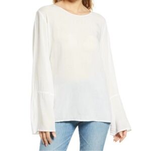 Treasure & Bond Soft Voile Sheer Long sleeve Blouse NWOT